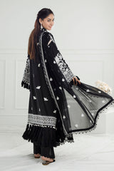3 Piece Unstitched Embroidered Lawn Suit with Embroidered Chiffon Dupatta PM-52056