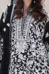 3 Piece Unstitched Embroidered Lawn Suit with Embroidered Chiffon Dupatta PM-52056