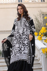 3 Piece Unstitched Embroidered Lawn Suit with Embroidered Chiffon Dupatta PM-52056
