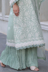 3 Piece Unstitched Embroidered Lawn Suit with Embroidered Chiffon Dupatta PM-52068