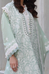 3 Piece Unstitched Embroidered Lawn Suit with Embroidered Chiffon Dupatta PM-52068