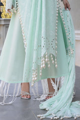 3 Piece Unstitched Schiffli Embroidered Lawn Suit with Embroidered Chiffon Dupatta PM-52050