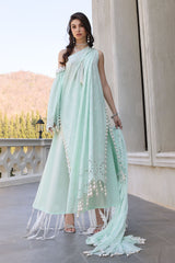 3 Piece Unstitched Schiffli Embroidered Lawn Suit with Embroidered Chiffon Dupatta PM-52050