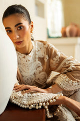 3 Piece Unstitched Embroidered Swiss Voile Suit with Embroidered Chiffon Dupatta LSV-52023