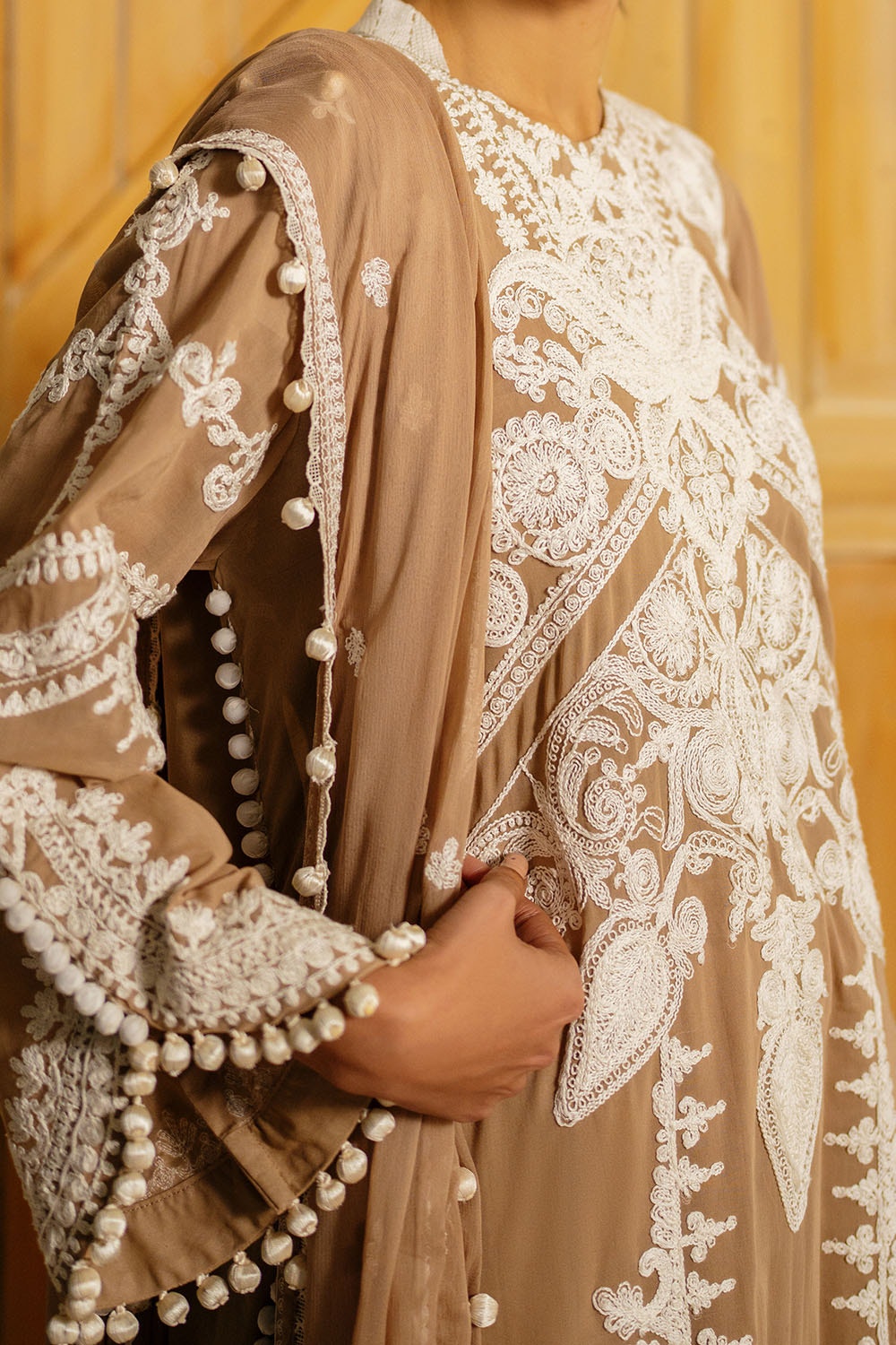 3 Piece Unstitched Embroidered Swiss Voile Suit with Embroidered Chiffon Dupatta LSV-52023