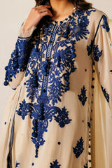 3 Piece Unstitched Embroidered Swiss Voile Suit with Embroidered Chiffon Dupatta LSV-52020