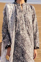 3 Piece Unstitched Embroidered Printed Lawn Suit B-52019