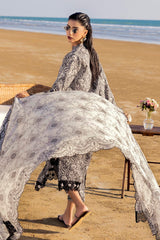 3 Piece Unstitched Embroidered Printed Lawn Suit B-52019