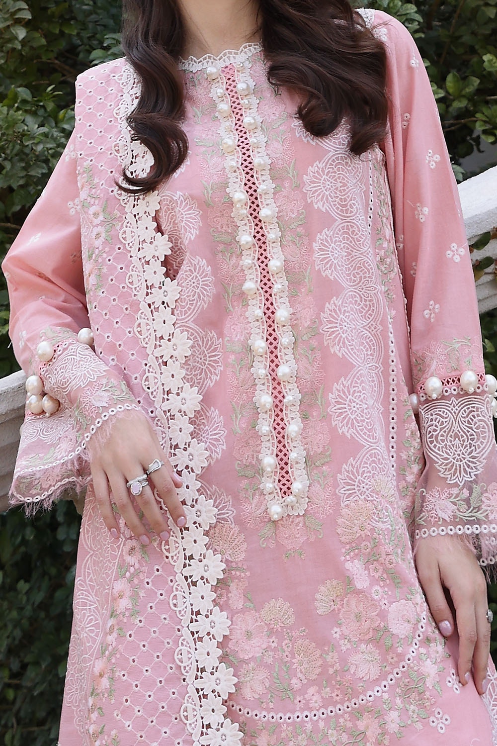 3 Piece Unstitched Embroidered Lawn Suit with Embroidered Paper Cotton Dupatta PM-52011