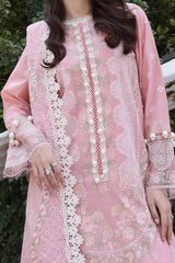 3 Piece Unstitched Embroidered Lawn Suit with Embroidered Paper Cotton Dupatta PM-52011