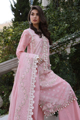 3 Piece Unstitched Embroidered Lawn Suit with Embroidered Paper Cotton Dupatta PM-52011