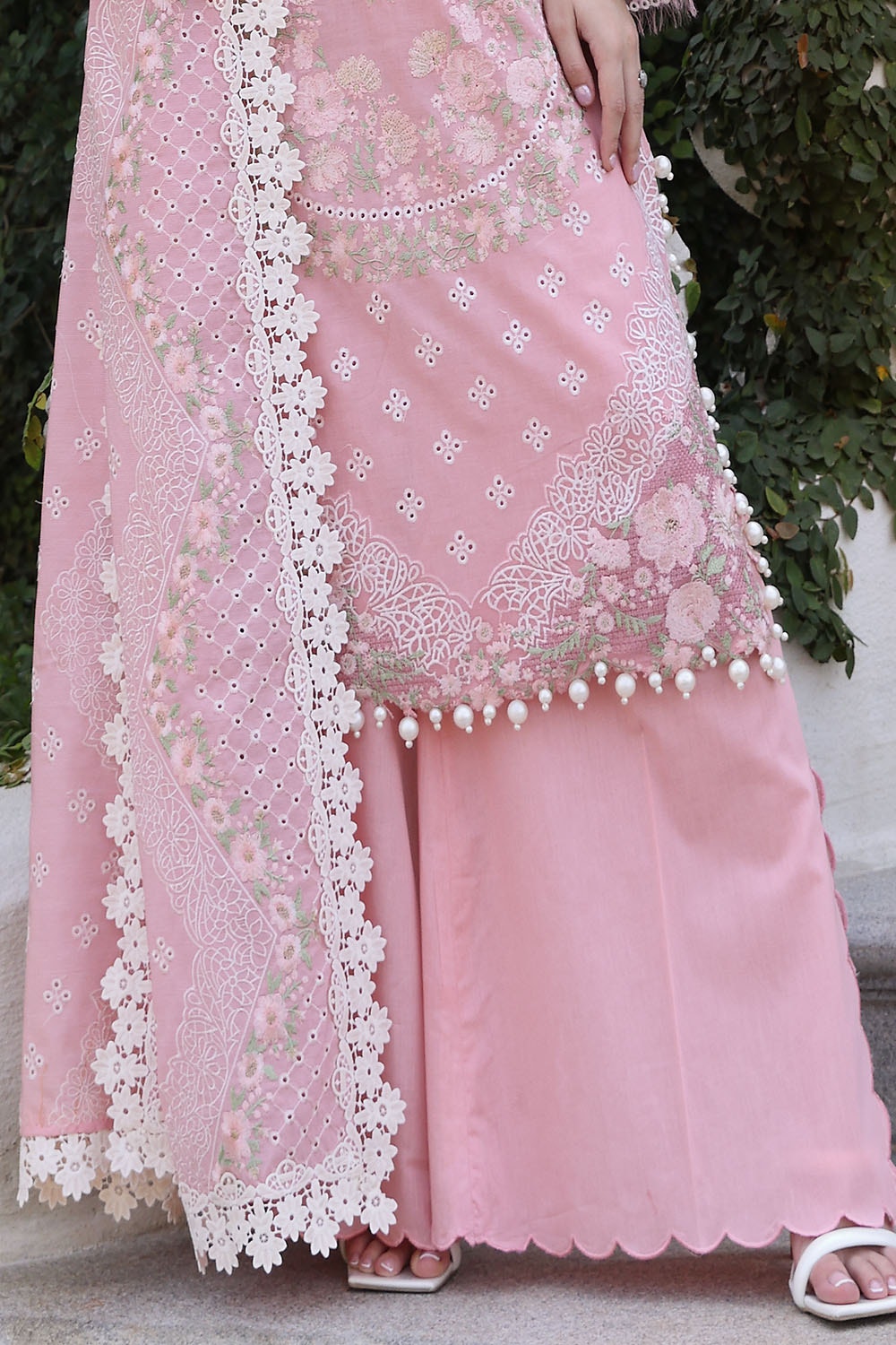 3 Piece Unstitched Embroidered Lawn Suit with Embroidered Paper Cotton Dupatta PM-52011