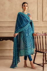 3 Piece Unstitched Embroidered Chiffon Suit with Embroidered Chiffon Dupatta LE-52004