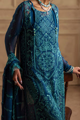 3 Piece Unstitched Embroidered Chiffon Suit with Embroidered Chiffon Dupatta LE-52004