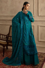 3 Piece Unstitched Embroidered Chiffon Suit with Embroidered Chiffon Dupatta LE-52017
