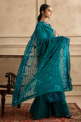 3 Piece Unstitched Embroidered Chiffon Suit with Embroidered Chiffon Dupatta LE-52017