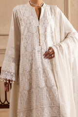3 Piece Unstitched Embroidered Lawn Suit with Embroidered Chiffon Dupatta PM-52055