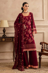 3 Piece Unstitched Embroidered Swiss Voile Suit with Embroidered Chiffon Dupatta LSV-52022
