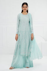 3 Piece Unstitched Embroidered Lawn Suit with Embroidered Chiffon Dupatta FE-52103