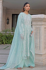 3 Piece Unstitched Embroidered Lawn Suit with Embroidered Chiffon Dupatta FE-52103