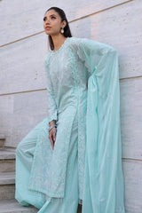 3 Piece Unstitched Embroidered Lawn Suit with Embroidered Chiffon Dupatta FE-52103