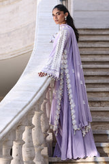 3 Piece Unstitched Embroidered Lawn Suit with Embroidered Chiffon Dupatta FE-52108