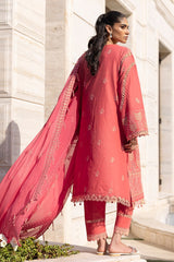 3 Piece Unstitched Embroidered Lawn Suit with Embroidered Chiffon Dupatta FE-52148