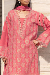 3 Piece Unstitched Embroidered Lawn Suit with Embroidered Chiffon Dupatta FE-52148
