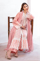 3 Piece Unstitched Embroidered Lawn Suit with Embroidered Chiffon Dupatta FE-52133