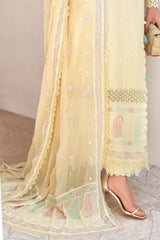 3 Piece Unstitched Embroidered Lawn Suit with Embroidered Chiffon Dupatta FE-52140