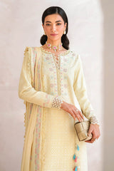 3 Piece Unstitched Embroidered Lawn Suit with Embroidered Chiffon Dupatta FE-52140