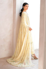 3 Piece Unstitched Embroidered Lawn Suit with Embroidered Chiffon Dupatta FE-52140