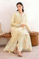 3 Piece Unstitched Embroidered Lawn Suit with Embroidered Chiffon Dupatta FE-52140