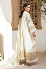 3 Piece Unstitched Embroidered Lawn Suit with Embroidered Chiffon Dupatta FE-52128