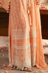 3 Piece Unstitched Embroidered Chiffon Suit with Embroidered Chiffon Dupatta LE-52016