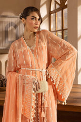 3 Piece Unstitched Embroidered Chiffon Suit with Embroidered Chiffon Dupatta LE-52016
