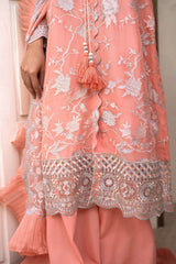 3 Piece Unstitched Embroidered Chiffon Suit with Embroidered Chiffon Dupatta FE-52162