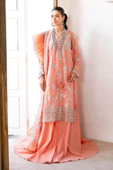 3 Piece Unstitched Embroidered Chiffon Suit with Embroidered Chiffon Dupatta FE-52162