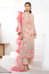 3 Piece Unstitched Embroidered Chiffon Suit with Embroidered Chiffon Dupatta FE-52169