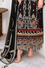 3 Piece Unstitched Embroidered Chiffon Suit with Embroidered Chiffon Dupatta FE-52081