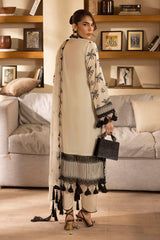 3 Piece Unstitched Embroidered Swiss Voile Suit with Embroidered Chiffon Dupatta LSV-52009