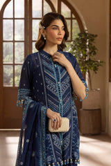 3 Piece Unstitched Embroidered Swiss Voile Suit with Embroidered Chiffon Dupatta LSV-52019