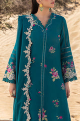 3 Piece Unstitched Embroidered Lawn Suit with Embroidered Denting Lawn Dupatta DN-52010