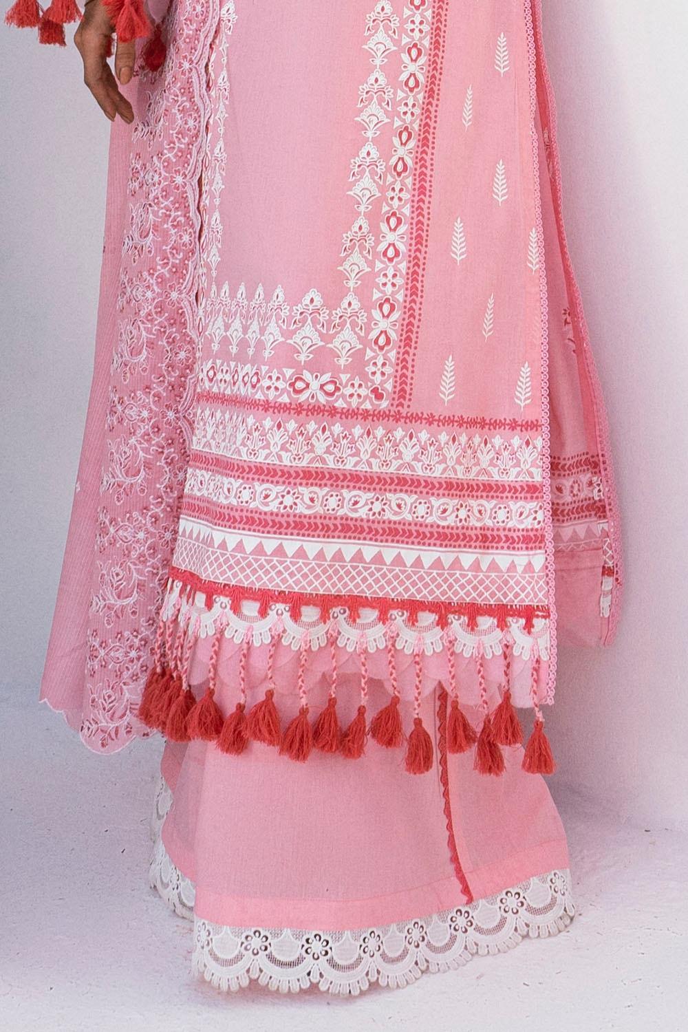 3 Piece Unstitched Embroidered Printed Denting Lawn Suit DN-52015
