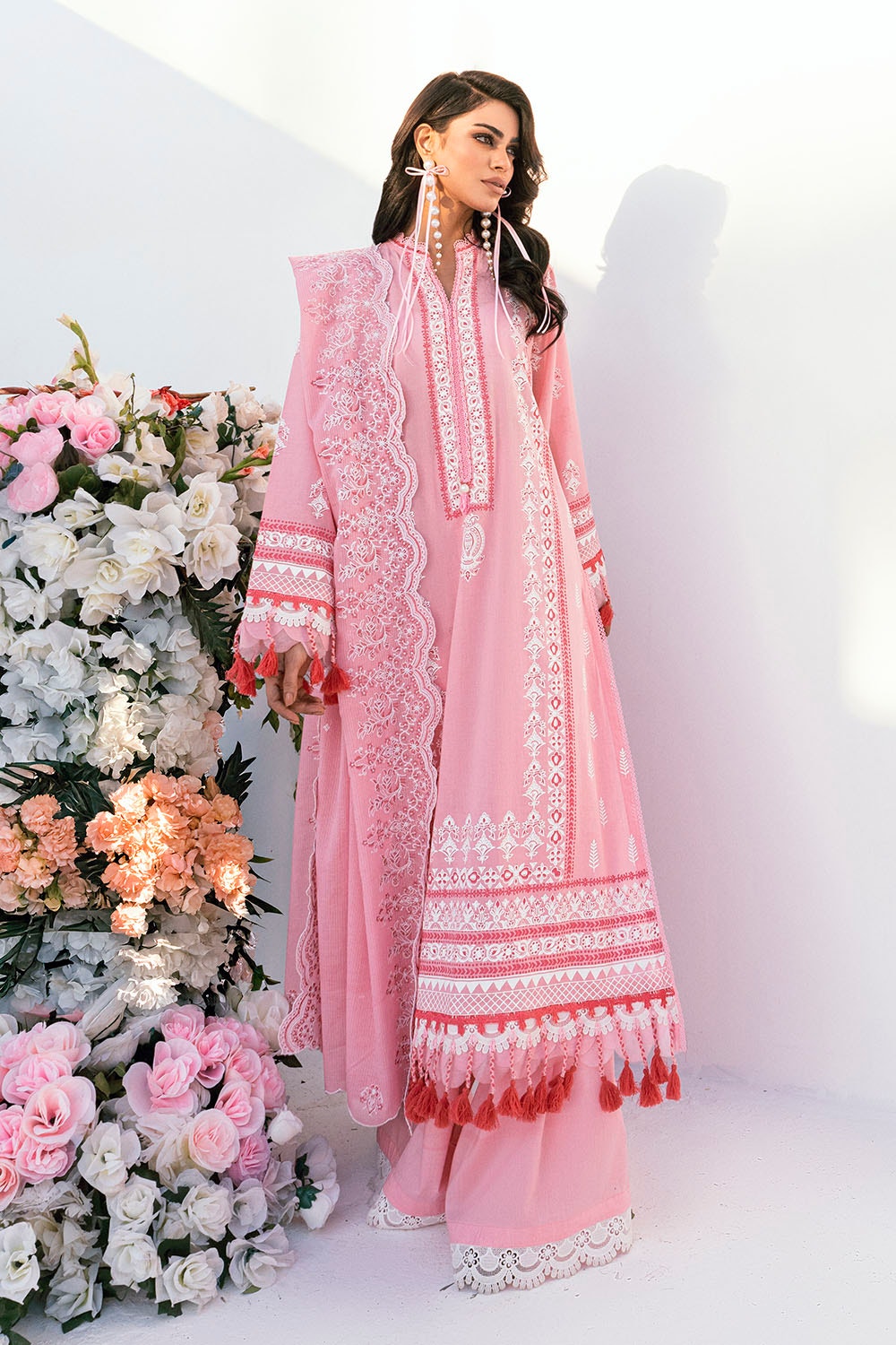 3 Piece Unstitched Embroidered Printed Denting Lawn Suit DN-52015