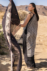 3 Piece Unstithed Printed Lawn Suit with Embroidered Denting Lawn Dupatta DN-52012