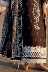 3 Piece Unstitched Embroidered Lawn Suit with Embroidered Denting Lawn Dupatta DN-52016