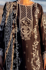 3 Piece Unstitched Embroidered Lawn Suit with Embroidered Denting Lawn Dupatta DN-52016