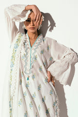 3 Piece Unstitched Embroidered Printed Denting Lawn Suit DN-52032