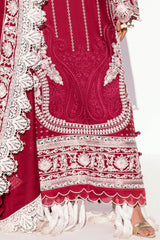 3 Piece Unstitched Embroidered Printed Denting Lawn Suit DN-42040